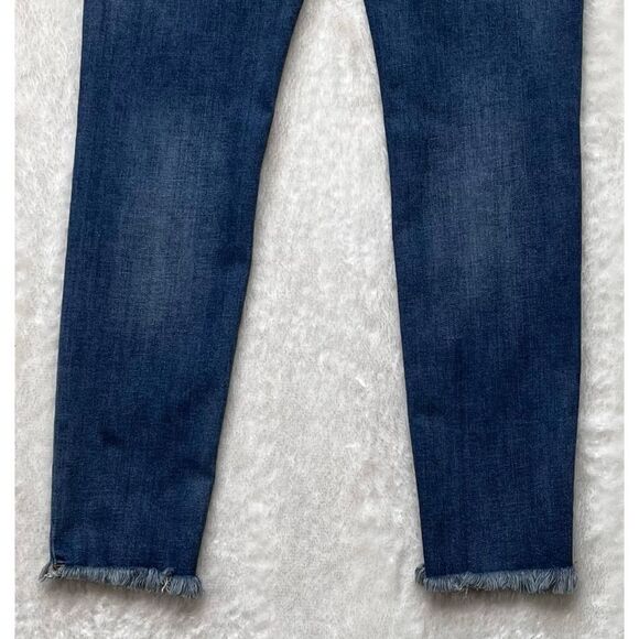 BLANKNYC Distressed Frayed Raw Hem Crop Skinny Jeans, Size 27 - Picture 11 of 14